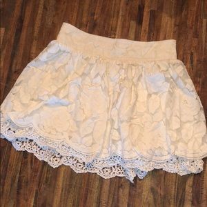 Lace mini skirt